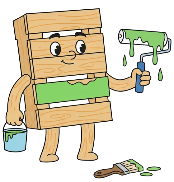 Pallet Pier Timmert aan de hutten